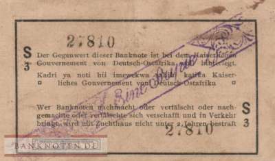 German East Africa - 1  Rupie (#DOA-31aS3_VF)