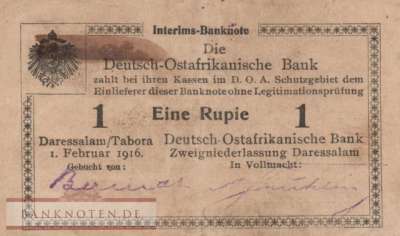 German East Africa - 1  Rupie (#DOA-31aS3_VF)