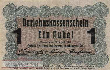 Deutschland - 1  Rubel (#EWK-035d_VF)
