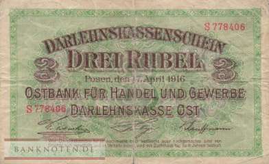 Deutschland - 3  Rubel (#EWK-036b_VG)