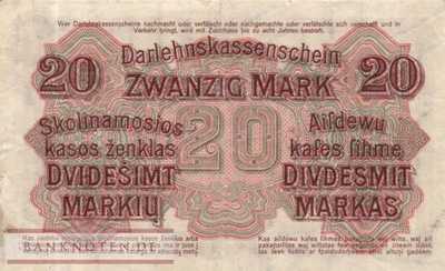 Germany - 20  Mark (#EWK-044_F)