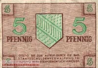 Germany - 5  Pfennig (#FBZ-01b_VF)