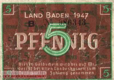 Germany - 5  Pfennig (#FBZ-01b_VF)