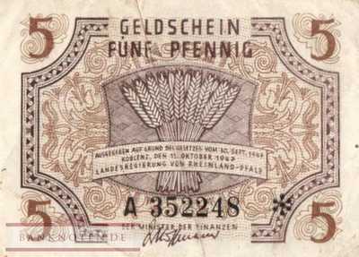 Germany - 5  Pfennig (#FBZ-04_VF)