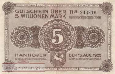 Hannover - 5 Million Mark (#HAN11b-Ba_XF)