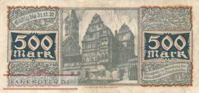 Bamberg - 500  Mark (#I22_0190_2a_VF)