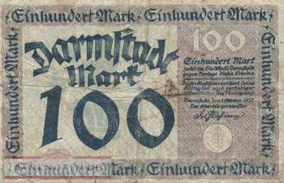 Darmstadt - 100  Mark (#I22_0965_1d_VG)