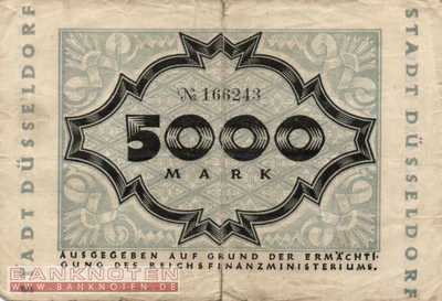 Düsseldorf - 5.000  Mark (#I22_1185-3a_VG)