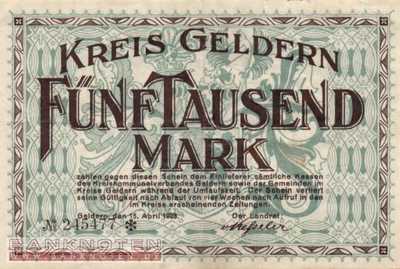 Geldern - 5.000  Mark (#I22_1625_2_VF)