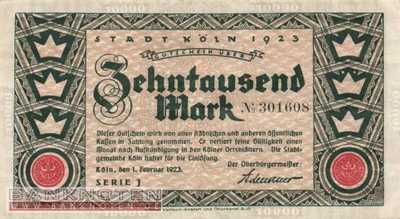 Köln - 10.000  Mark (#I22_2380-13_VF)