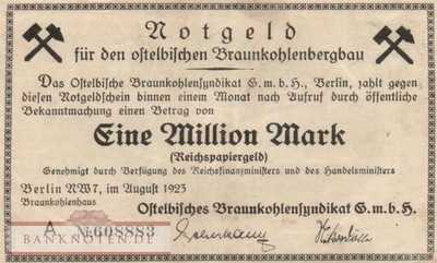 Berlin - Ostelbisches Braunkohlesyndikat - 1 Million Mark (#I23_0364a_XF)