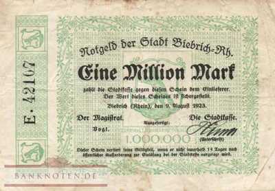 Biebrich a. Rh. - 1 Million Mark (#I23_0406c_VG)