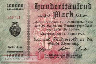 Chemnitz - 100.000  Mark (#I23_0740b-1_F)