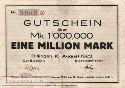 Dillingen - 1 Million Mark (#I23_1011a-3_VG)