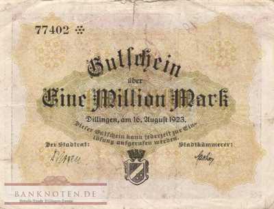 Dillingen - 1 Million Mark (#I23_1011b-2-2_VG)