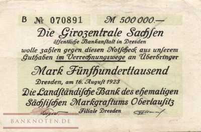 Dresden - 500.000  Mark (#I23_1096a-2_F)