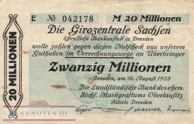Dresden - 20 Millionen Mark (#I23_1096c-2_F)