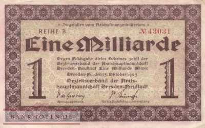 Dresden-Neustadt - 1 Milliarde Mark (#I23_1121f-1_F)