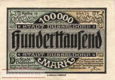 Düsseldorf - 100.000  Mark (#I23_1150b_VF)