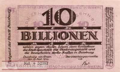 Duisburg - 10 Billionen Mark (#I23_1179r-1_AU)