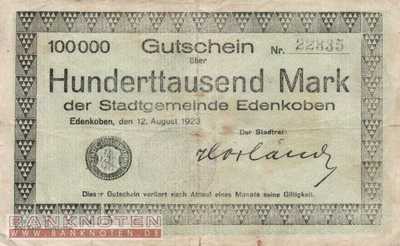 Edenkoben - 100.000  Mark (#I23_1229b_VG)