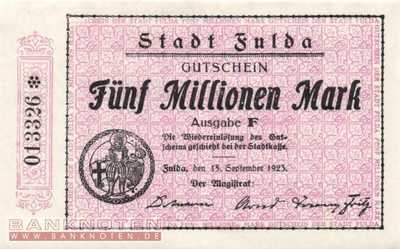 Fulda - 5 Millionen Mark (#I23_1661f_AU)