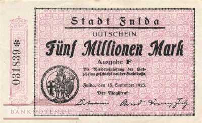 Fulda - 5 Millionen Mark (#I23_1661f_XF)