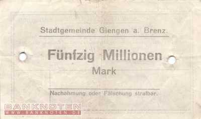 Giengen - 50 Millionen Mark (#I23_1784b-1_F)