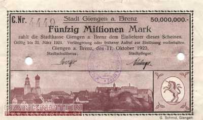 Giengen - 50 Millionen Mark (#I23_1784b-1_F)