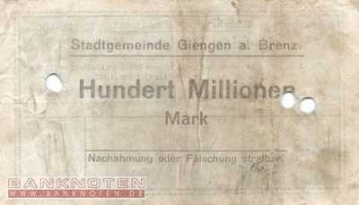 Giengen - 100 Million Mark (#I23_1784b-2_F)