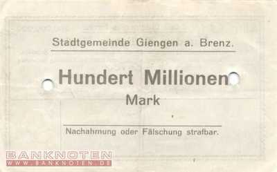 Giengen - 100 Million Mark (#I23_1784b-2_VF)