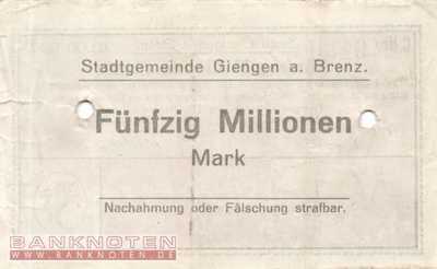 Giengen - 50 Million Mark (#I23_1784e-1_F)