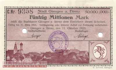 Giengen - 50 Million Mark (#I23_1784e-1_AU)