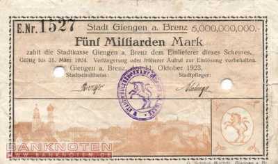 Giengen - 5 Billion Mark (#I23_1784g_F)