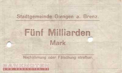 Giengen - 5 Billion Mark (#I23_1784h_VF)