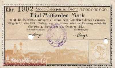 Giengen - 5 Milliarden Mark (#I23_1784h_VF)