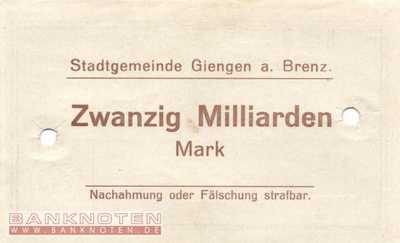 Giengen - 20 Billion Mark (#I23_1784u-1_XF)