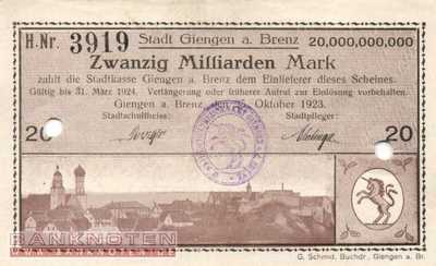 Giengen - 20 Billion Mark (#I23_1784u-1_XF)