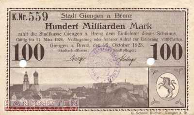 Giengen - 100 Milliarden Mark (#I23_1784y_VF)