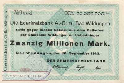 Wildungen, Bad - 20 Millionen Mark (#I23_2624e-3_AU)