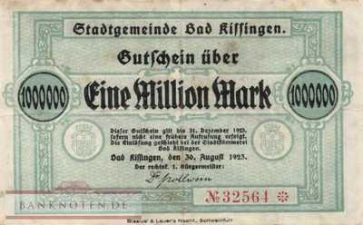 Kissingen, Bad - 1 Million Mark (#I23_2665c-1_F)