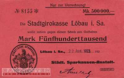Löbau - 500.000  Mark (#I23_3302q-3_VF)