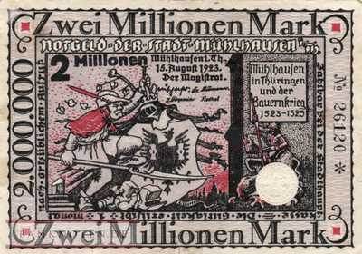 Mühlhausen - 2 Million Mark (#I23_3621-b2_VF)