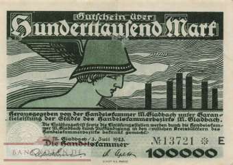 München Gladbach - 100.000  Mark (#I23_3681a2_VF)