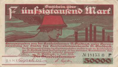 München Gladbach - 50.000  Mark (#I23_3681a_VF)