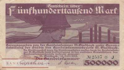 München Gladbach - 500.000  Mark (#I23_3681e_VF)