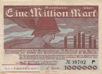 München Gladbach - 1 Million Mark (#I23_3681g_VF)