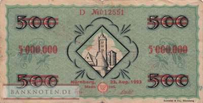 Nürnberg - 5 Millionen Mark (#I23_3970c-2_VG)