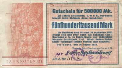 Oos-Baden - 500.000  Mark (#I23_4177a-2_F)