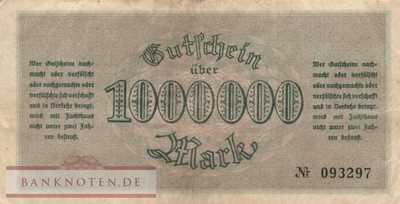 Plauen - 1 Million Mark (#I23_4331a_VF)